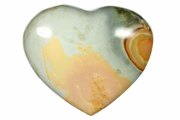 Wide, Polychrome Jasper Heart - Madagascar #277946